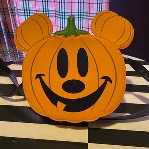Disney Orange and Black Mickey Pumpkin Bag